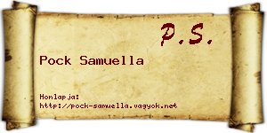 Pock Samuella névjegykártya